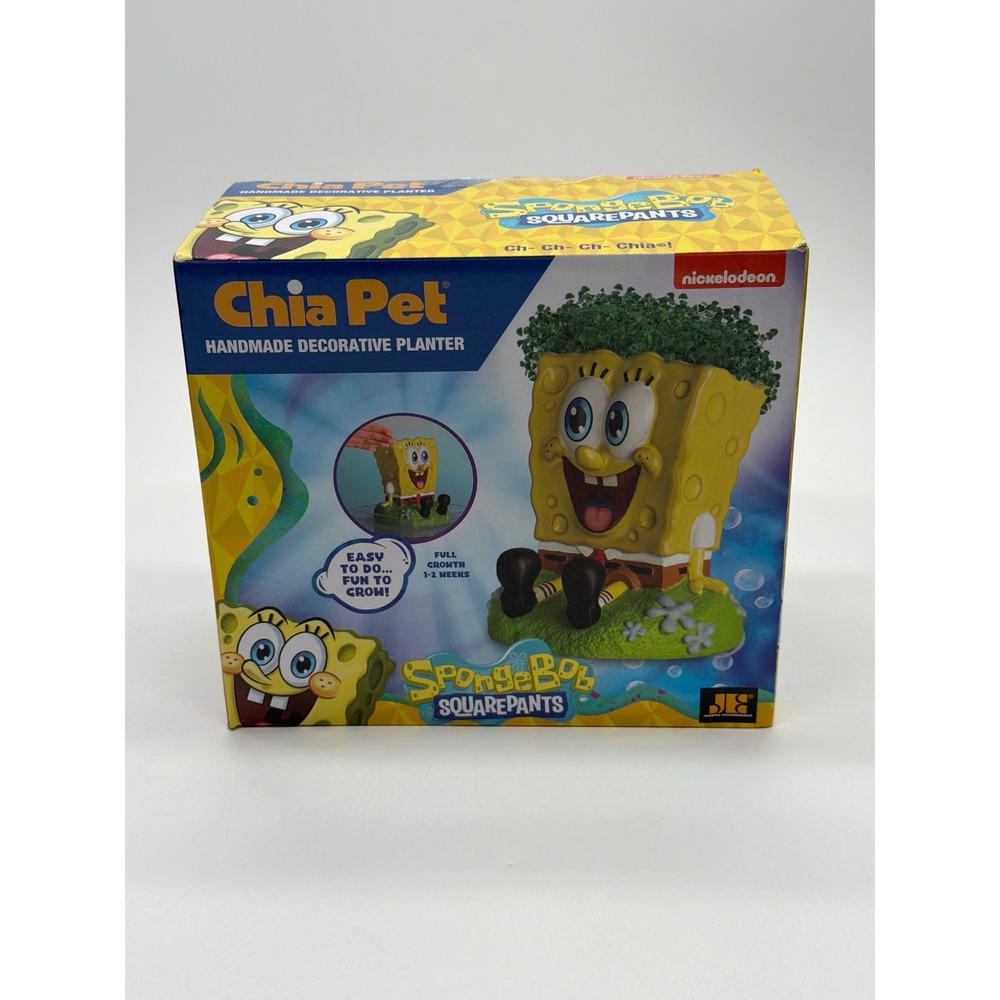 SpongeBob SquarePants Chia Pet Handmade Decorative Planter Nickelodeon New Box